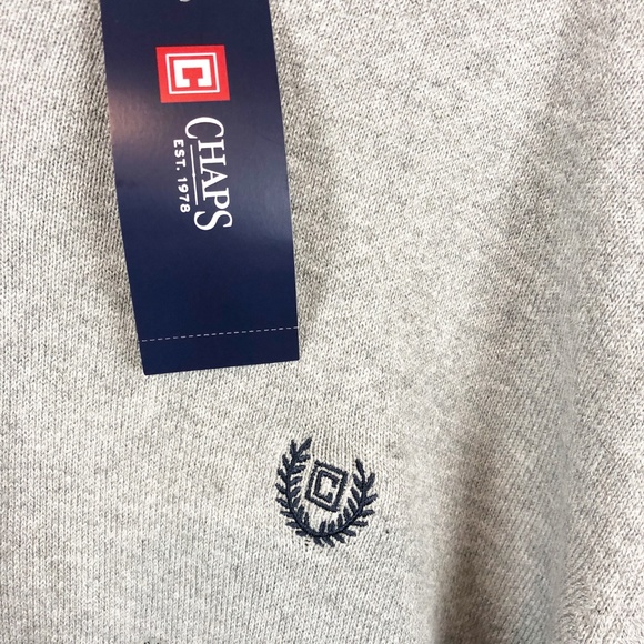 Ralph Lauren Chaps Mens XXL V Neck Sweater Gray - Picture 4 of 7